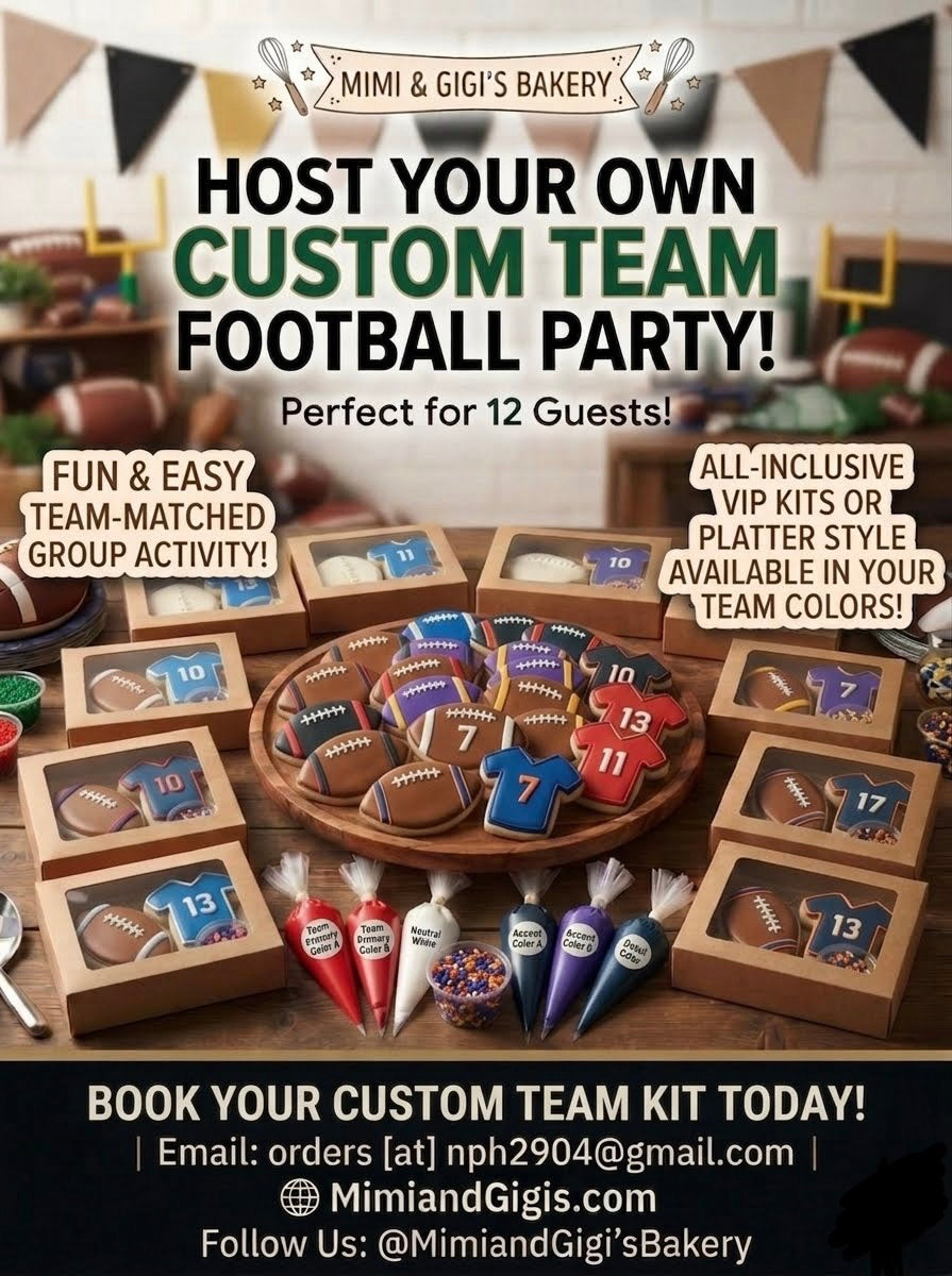 Custom Team Game Day DIY Cookie Decorating Experience